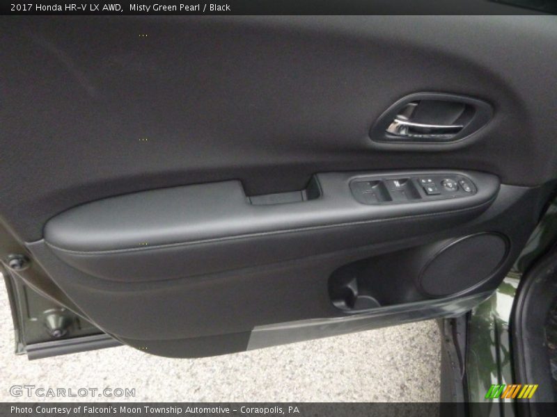 Misty Green Pearl / Black 2017 Honda HR-V LX AWD