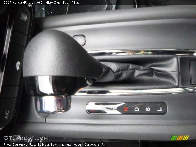 Misty Green Pearl / Black 2017 Honda HR-V LX AWD