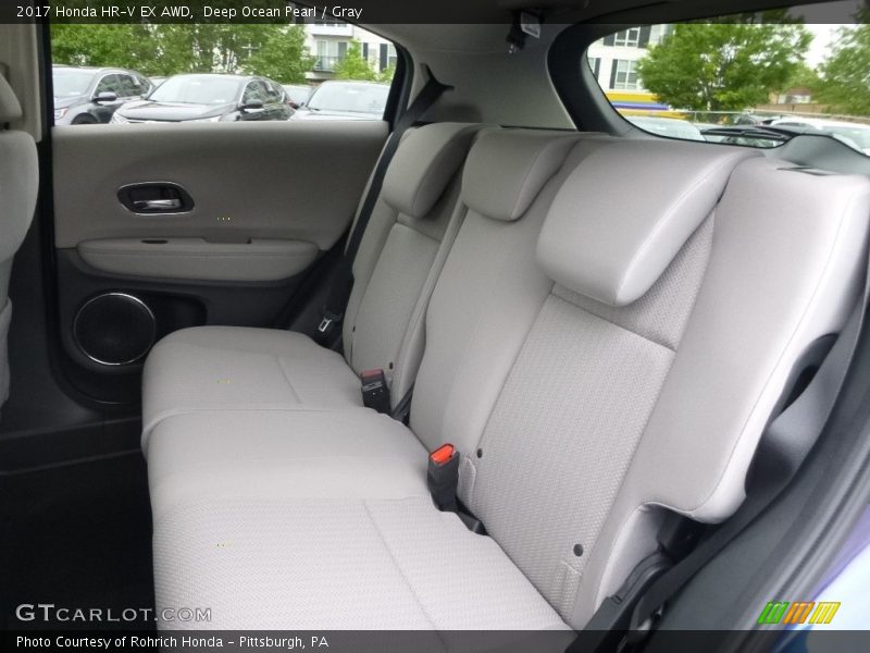 Deep Ocean Pearl / Gray 2017 Honda HR-V EX AWD