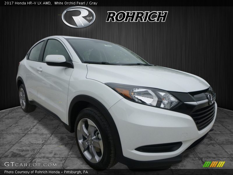 White Orchid Pearl / Gray 2017 Honda HR-V LX AWD