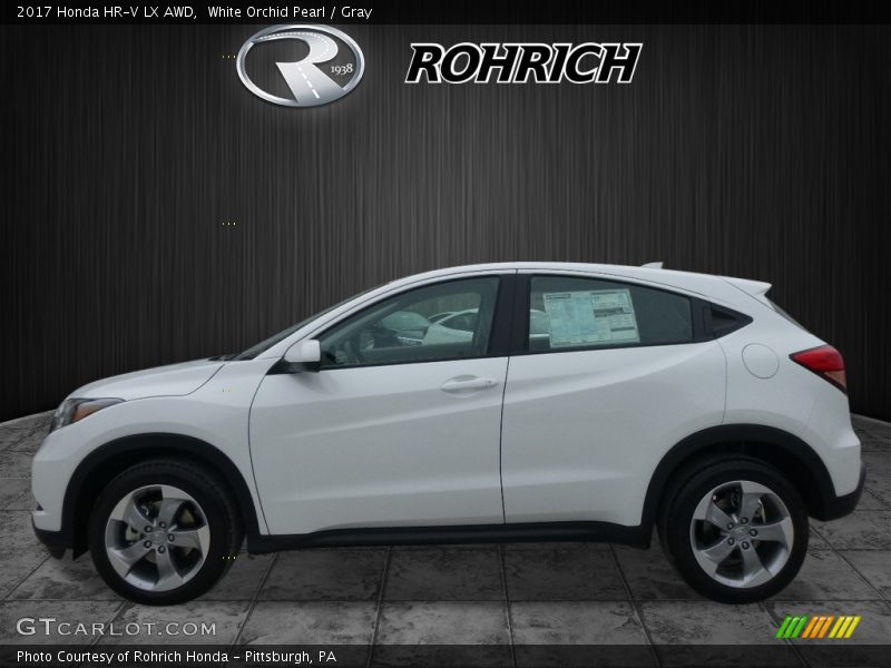 White Orchid Pearl / Gray 2017 Honda HR-V LX AWD