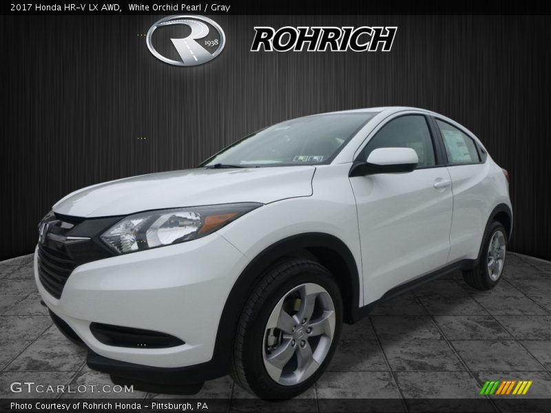 White Orchid Pearl / Gray 2017 Honda HR-V LX AWD