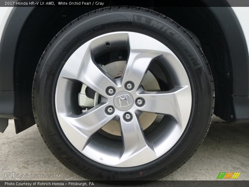 White Orchid Pearl / Gray 2017 Honda HR-V LX AWD