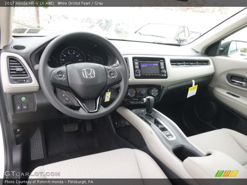White Orchid Pearl / Gray 2017 Honda HR-V LX AWD