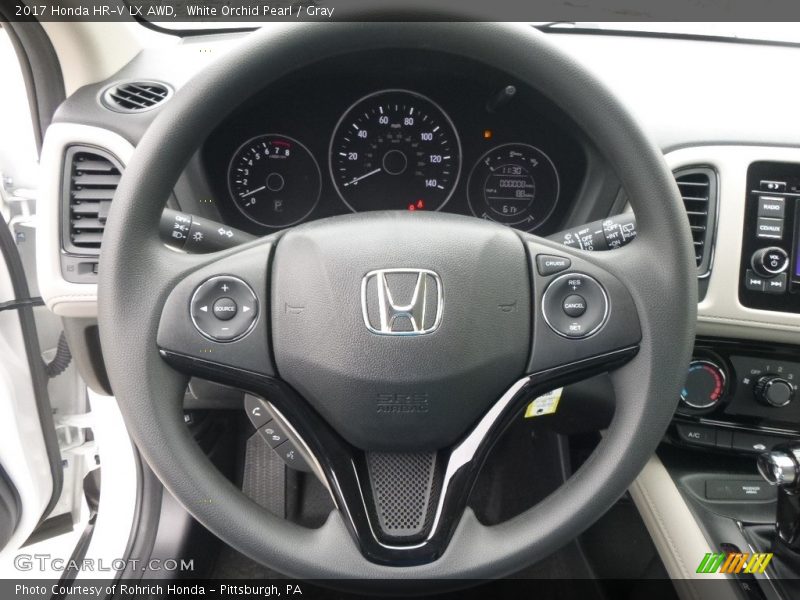 White Orchid Pearl / Gray 2017 Honda HR-V LX AWD