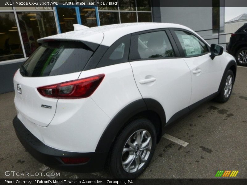 Crystal White Pearl Mica / Black 2017 Mazda CX-3 Sport AWD