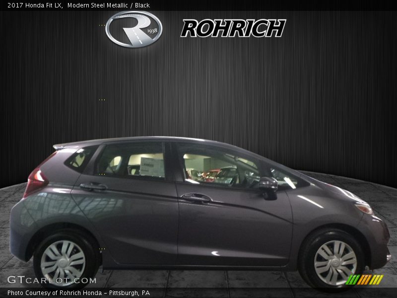 Modern Steel Metallic / Black 2017 Honda Fit LX