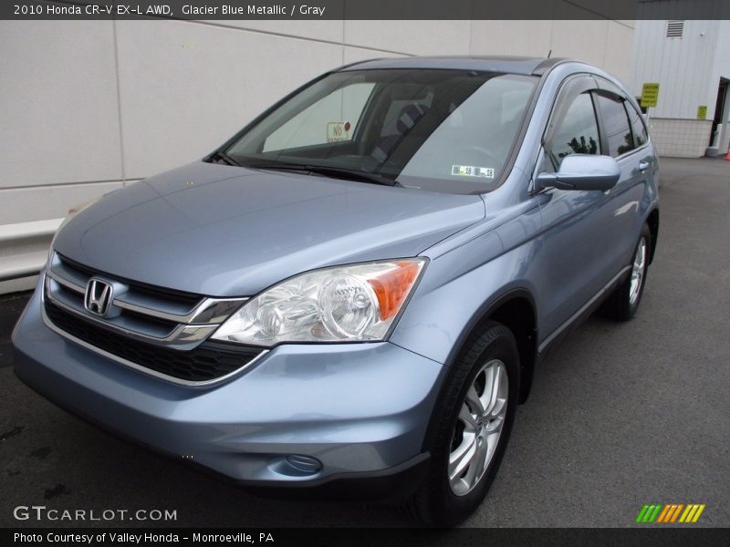 Glacier Blue Metallic / Gray 2010 Honda CR-V EX-L AWD
