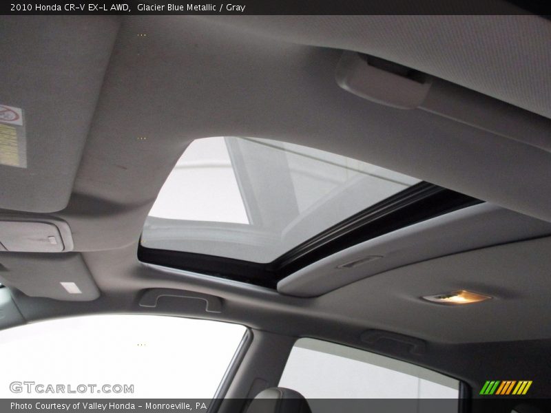 Glacier Blue Metallic / Gray 2010 Honda CR-V EX-L AWD