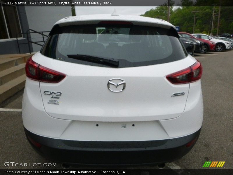 Crystal White Pearl Mica / Black 2017 Mazda CX-3 Sport AWD