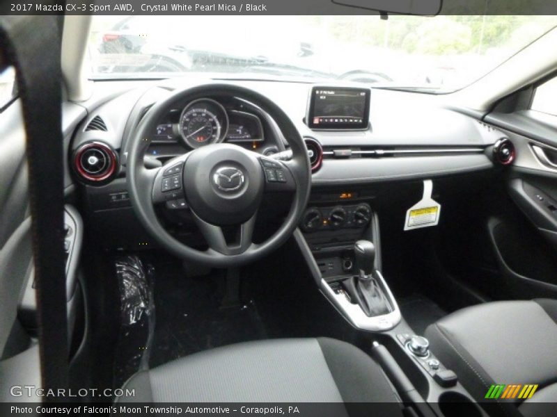 Crystal White Pearl Mica / Black 2017 Mazda CX-3 Sport AWD