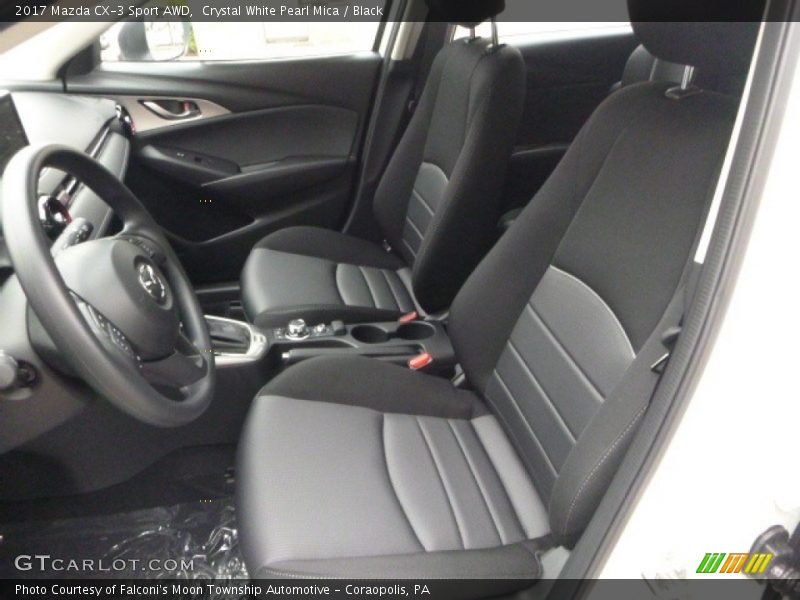 Crystal White Pearl Mica / Black 2017 Mazda CX-3 Sport AWD