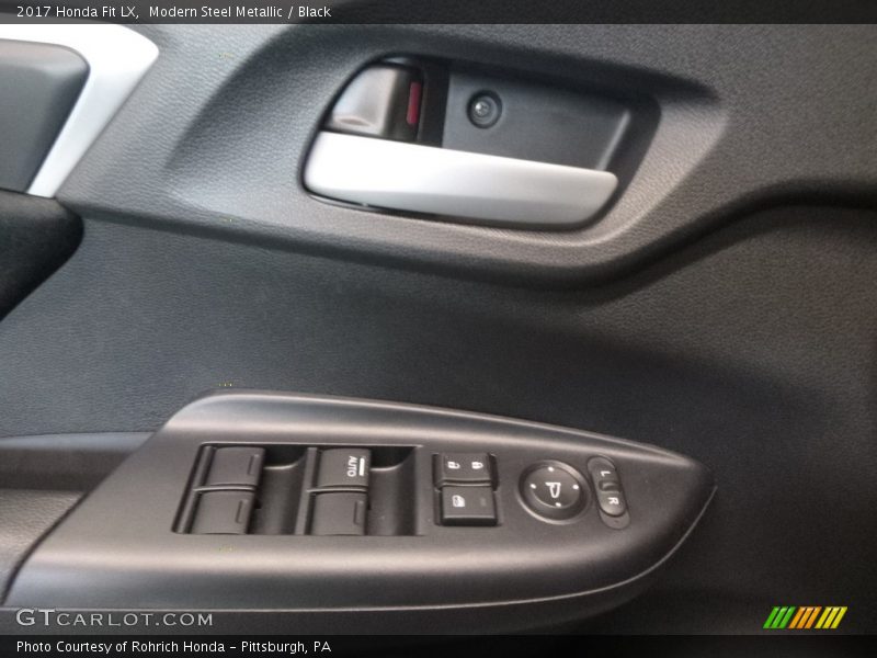 Modern Steel Metallic / Black 2017 Honda Fit LX