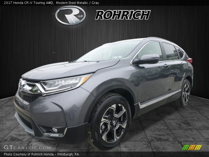Modern Steel Metallic / Gray 2017 Honda CR-V Touring AWD