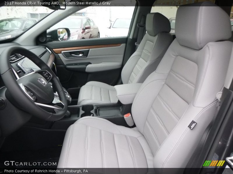 Modern Steel Metallic / Gray 2017 Honda CR-V Touring AWD
