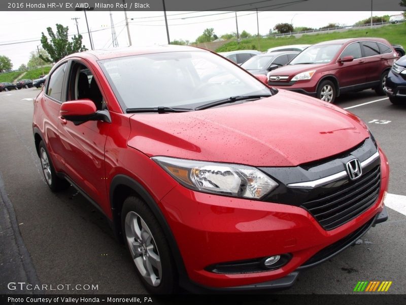 Milano Red / Black 2016 Honda HR-V EX AWD