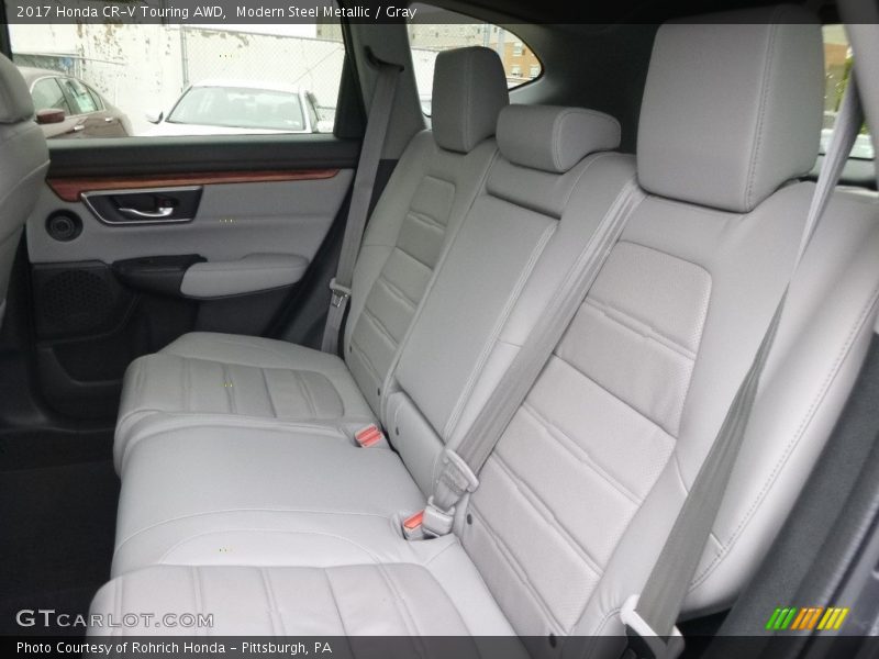 Modern Steel Metallic / Gray 2017 Honda CR-V Touring AWD