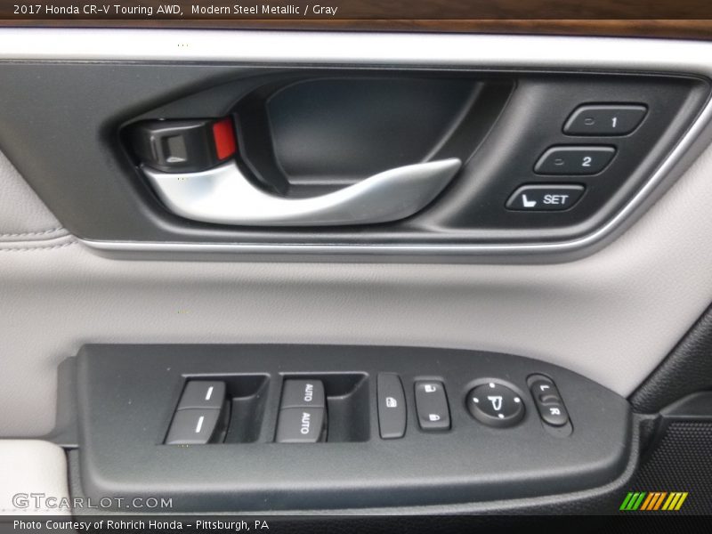 Modern Steel Metallic / Gray 2017 Honda CR-V Touring AWD