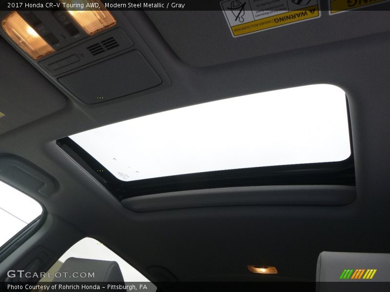 Modern Steel Metallic / Gray 2017 Honda CR-V Touring AWD