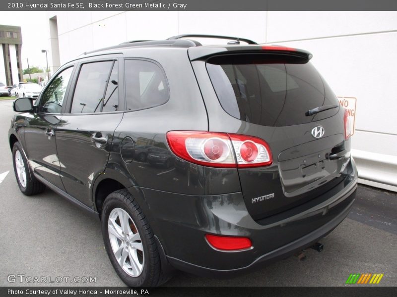 Black Forest Green Metallic / Gray 2010 Hyundai Santa Fe SE