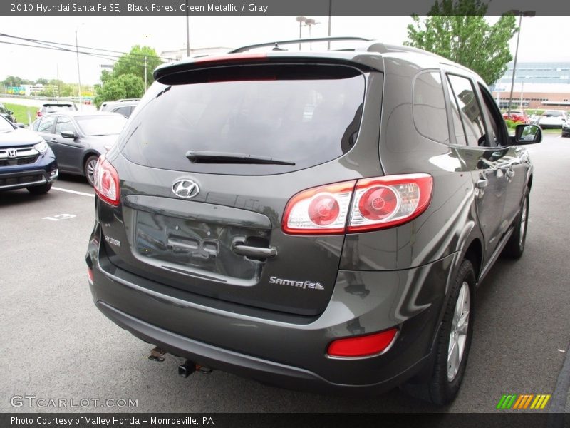 Black Forest Green Metallic / Gray 2010 Hyundai Santa Fe SE