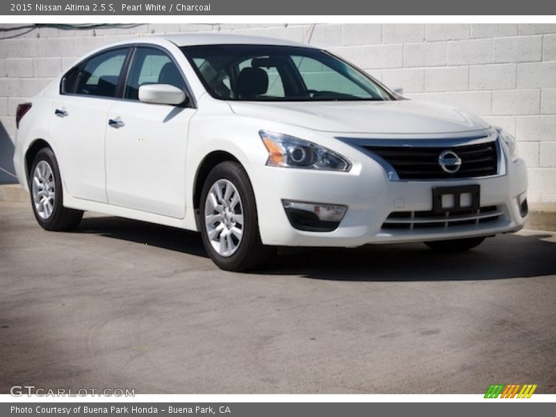 Pearl White / Charcoal 2015 Nissan Altima 2.5 S