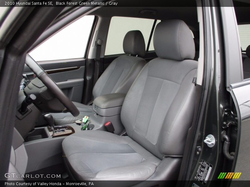 Black Forest Green Metallic / Gray 2010 Hyundai Santa Fe SE