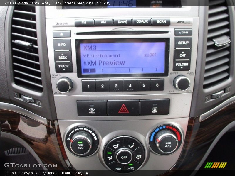 Black Forest Green Metallic / Gray 2010 Hyundai Santa Fe SE
