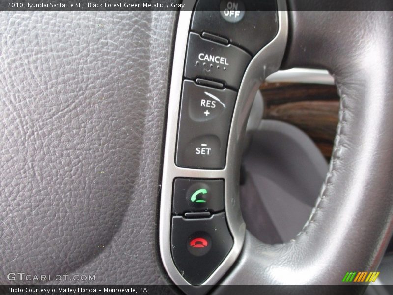 Black Forest Green Metallic / Gray 2010 Hyundai Santa Fe SE