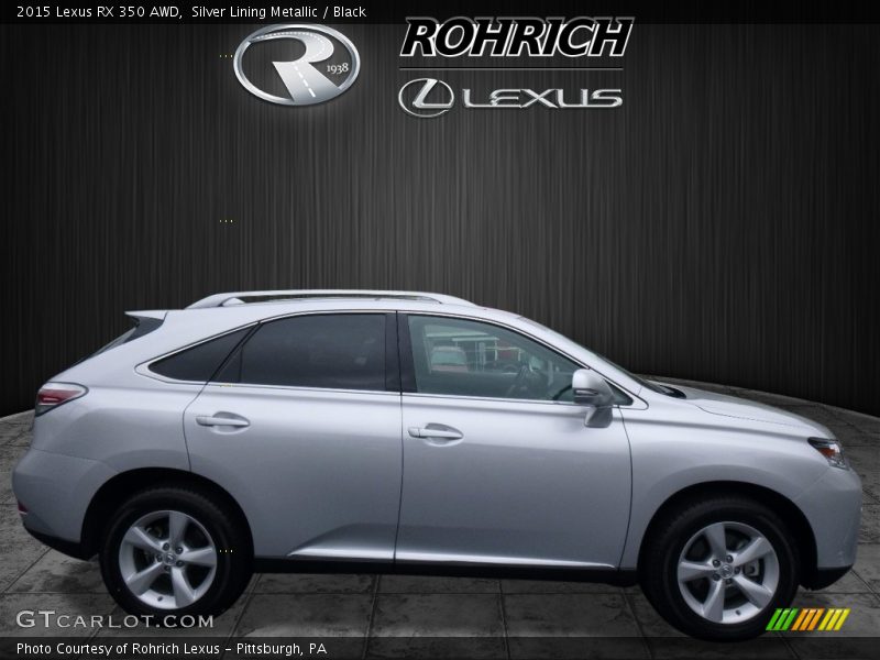 Silver Lining Metallic / Black 2015 Lexus RX 350 AWD