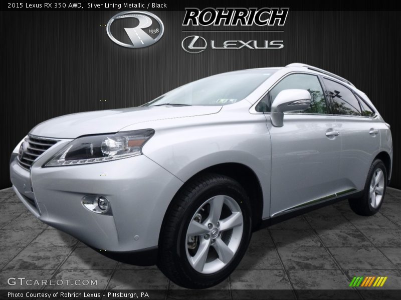Silver Lining Metallic / Black 2015 Lexus RX 350 AWD