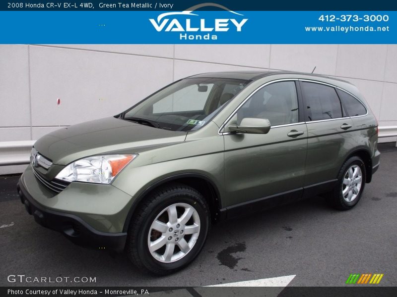 Green Tea Metallic / Ivory 2008 Honda CR-V EX-L 4WD