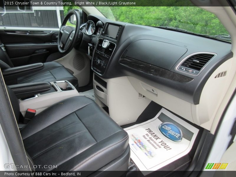 Bright White / Black/Light Graystone 2015 Chrysler Town & Country Touring
