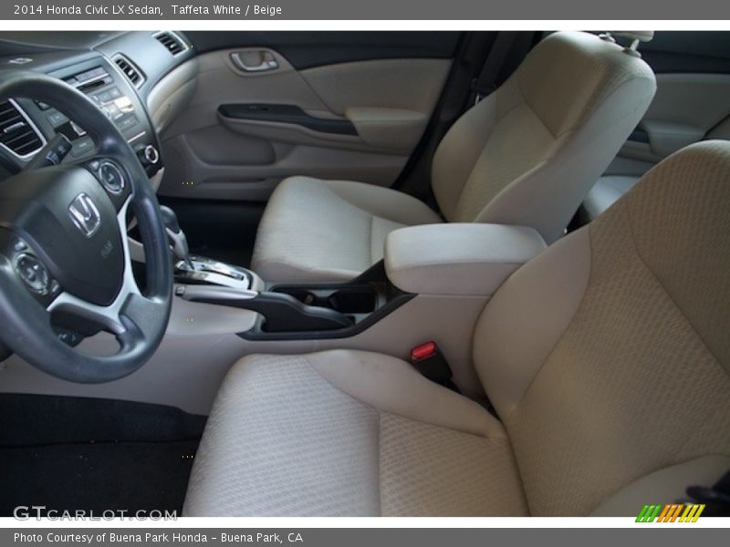 Taffeta White / Beige 2014 Honda Civic LX Sedan