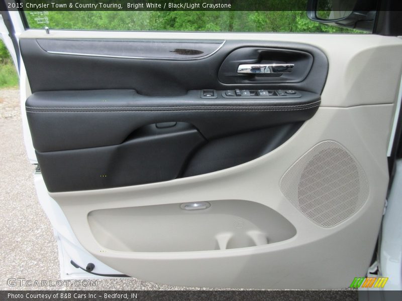 Bright White / Black/Light Graystone 2015 Chrysler Town & Country Touring
