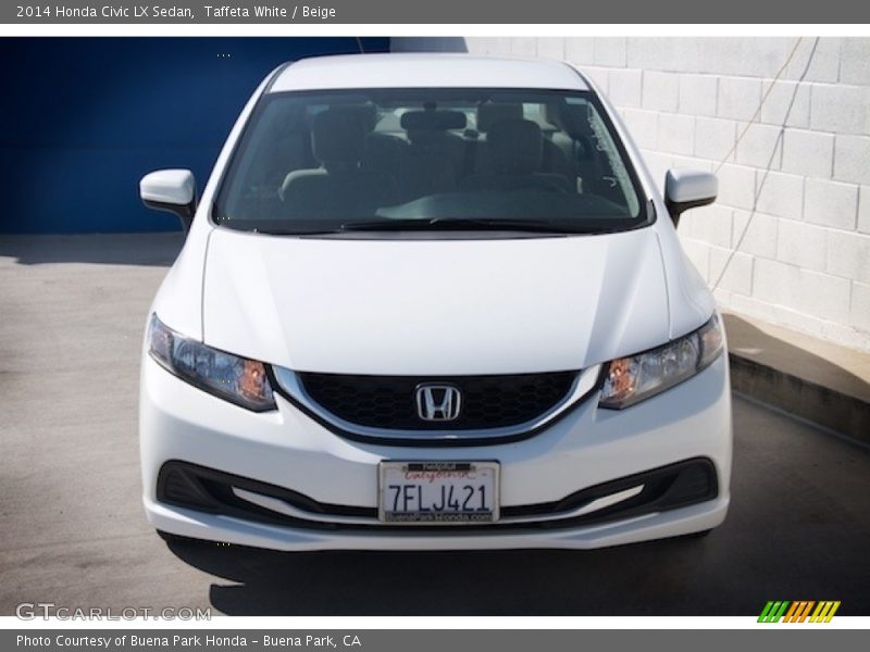 Taffeta White / Beige 2014 Honda Civic LX Sedan