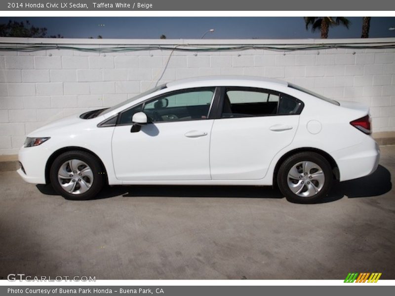 Taffeta White / Beige 2014 Honda Civic LX Sedan