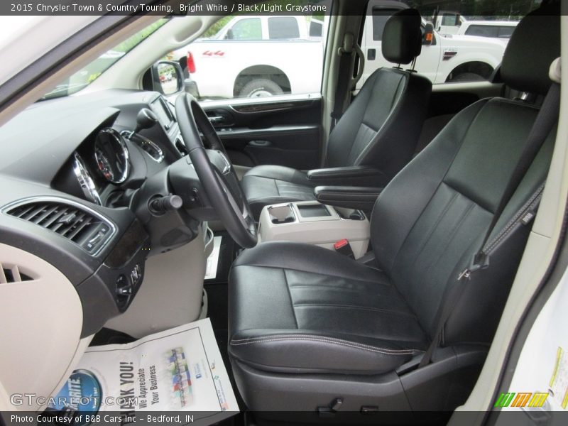 Bright White / Black/Light Graystone 2015 Chrysler Town & Country Touring