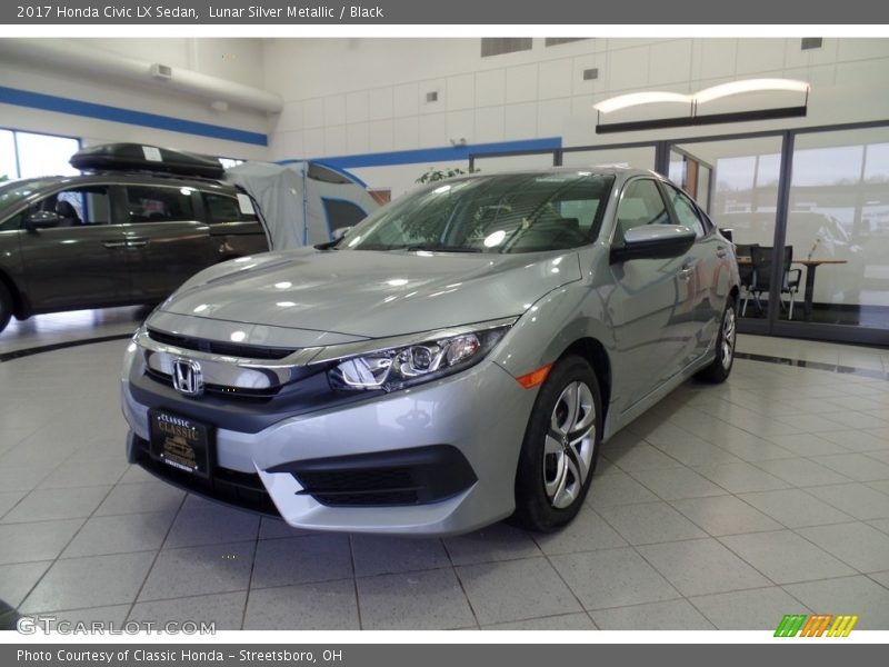 Lunar Silver Metallic / Black 2017 Honda Civic LX Sedan