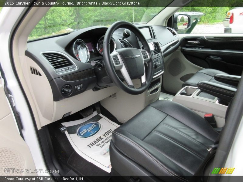 Bright White / Black/Light Graystone 2015 Chrysler Town & Country Touring
