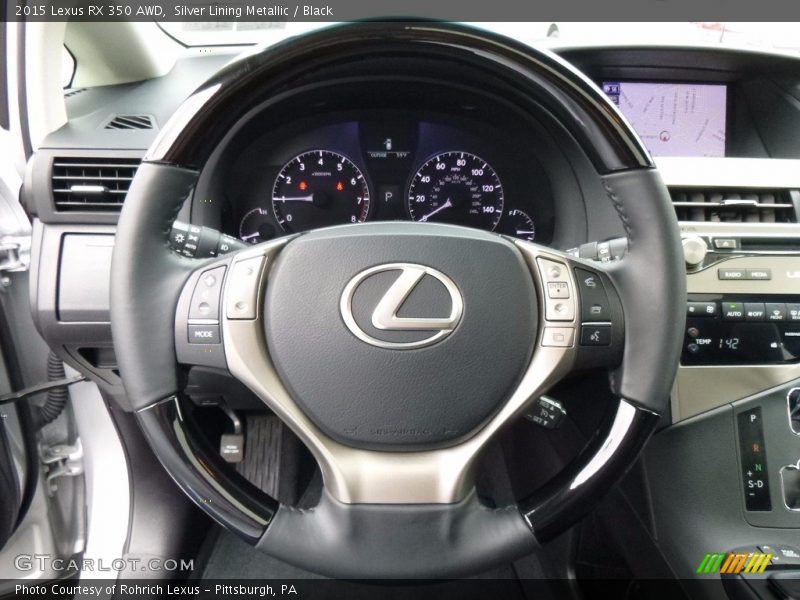 Silver Lining Metallic / Black 2015 Lexus RX 350 AWD
