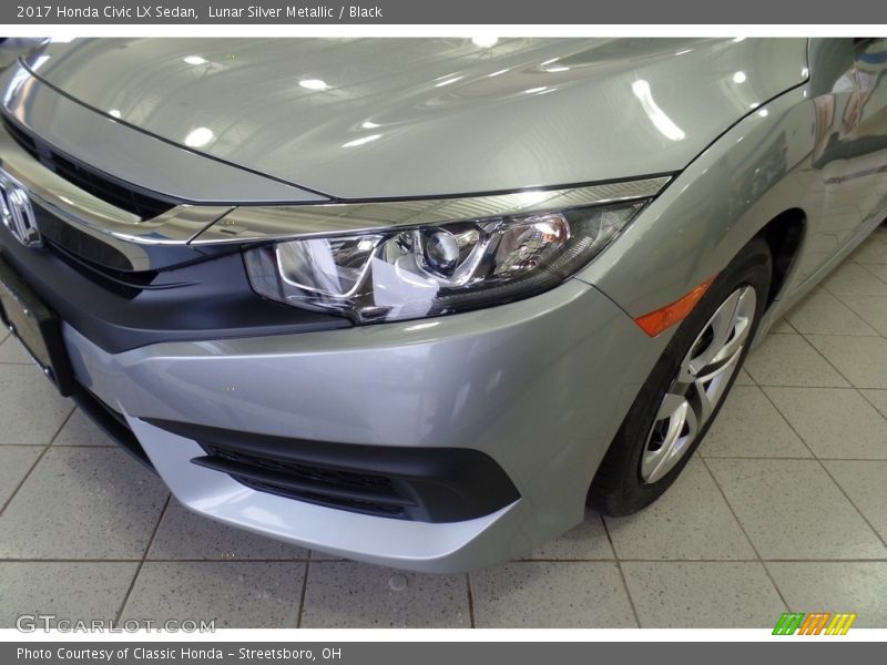 Lunar Silver Metallic / Black 2017 Honda Civic LX Sedan