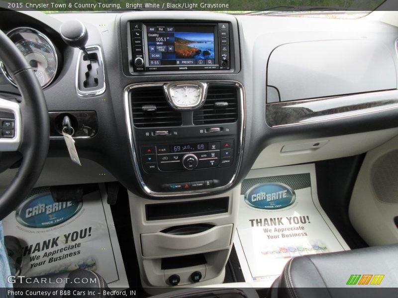 Bright White / Black/Light Graystone 2015 Chrysler Town & Country Touring