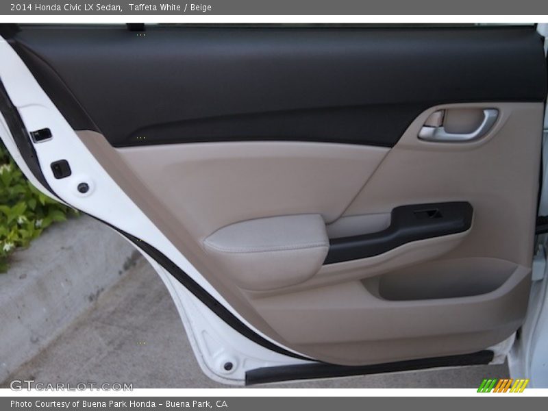 Taffeta White / Beige 2014 Honda Civic LX Sedan