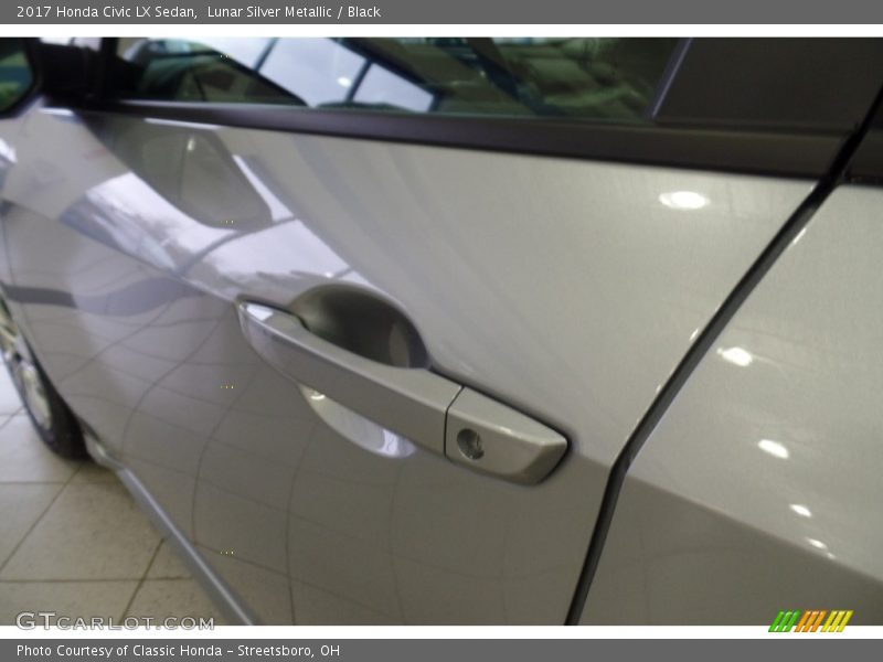 Lunar Silver Metallic / Black 2017 Honda Civic LX Sedan