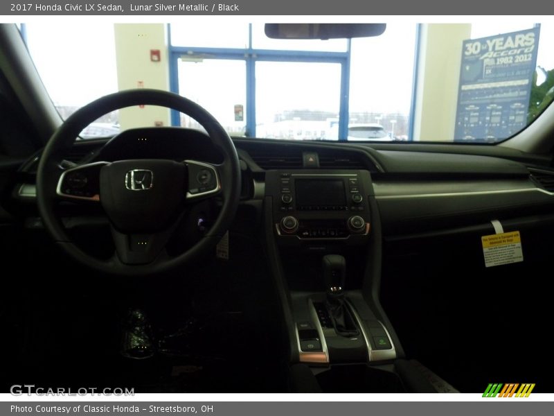 Lunar Silver Metallic / Black 2017 Honda Civic LX Sedan