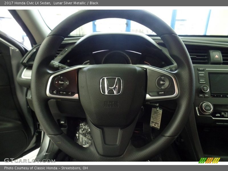 Lunar Silver Metallic / Black 2017 Honda Civic LX Sedan
