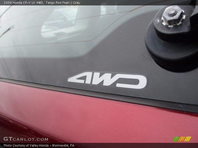 Tango Red Pearl / Gray 2009 Honda CR-V LX 4WD