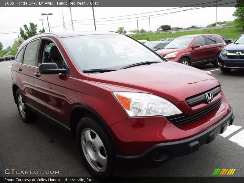 Tango Red Pearl / Gray 2009 Honda CR-V LX 4WD