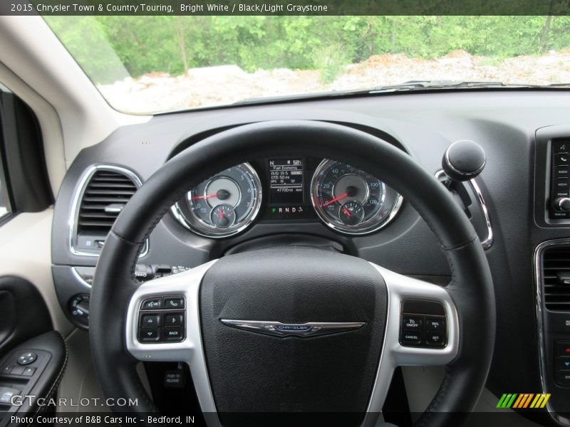Bright White / Black/Light Graystone 2015 Chrysler Town & Country Touring